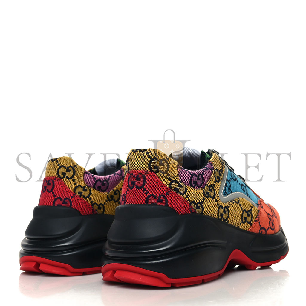 g*u*i monogram multicolor gg S*p*e monogram womens rhyton sneakers